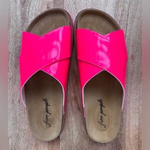 Free People Women's Pink Slide Sandals